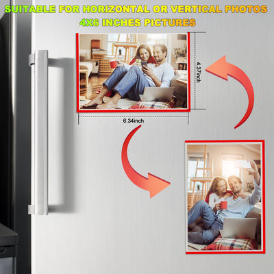 CHUNNIAO 6x4 Magnetic Photo Frames Easy To Use Photo Magnets Sleeve With Smooth Surface