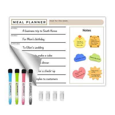 250x350mm Soft Magnetic Whiteboard Combination Sticky Dry Erase Memo Board