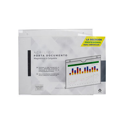 A5 A6 Magnetic Acrylic File Box Holder Wall Mounted Paper Holder
