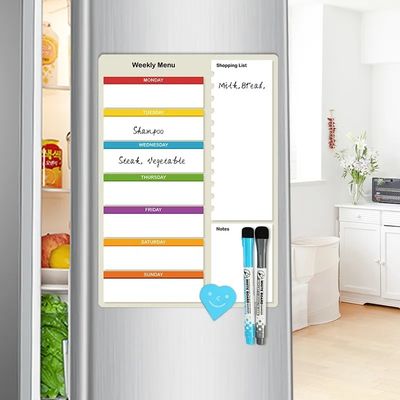 Flexible Fridge Magnet Sticker Magnetic Monthly Calendar With Marker Pens And Eraser