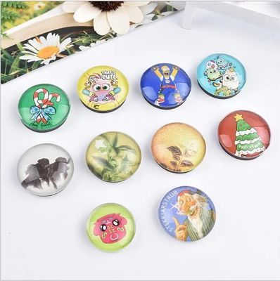 Glass Fridge Magnet Dia20mm 30mm 50mm Tourist Souvenir Magnet