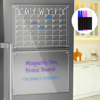 A3 A4 Fridge Magnet Sticker Acrylic Dry Erase Board Calendar With Markers