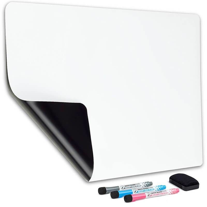 16" X 12" Soft Magnetic Whiteboard Marker Board For Fridge