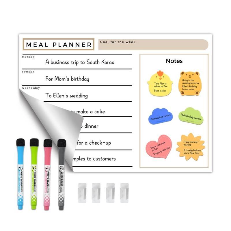 250x350mm Soft Magnetic Whiteboard Combination Sticky Dry Erase Memo Board