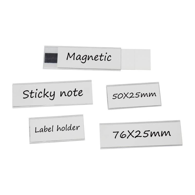 0.7mm Dry Erase Board Magnetic Labels Sleeve 3.2x1.2inch Waterproof Erasable For Warehouse